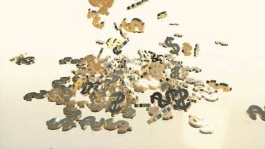 Bir yığının üstüne düşen dolar belirtileri