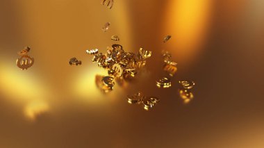 Euro düşen işaretlerinin 3B oluşturma