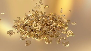 Euro düşen işaretlerinin 3B oluşturma