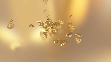 Euro düşen işaretlerinin 3B oluşturma