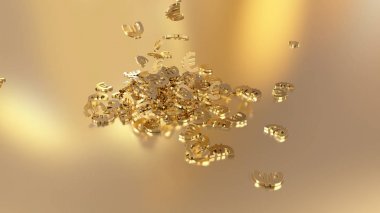 Euro düşen işaretlerinin 3B oluşturma