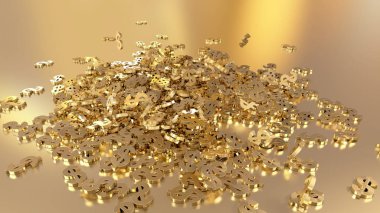 3D render düşen dolar belirtileri.