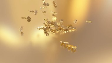 3D render düşen dolar belirtileri.