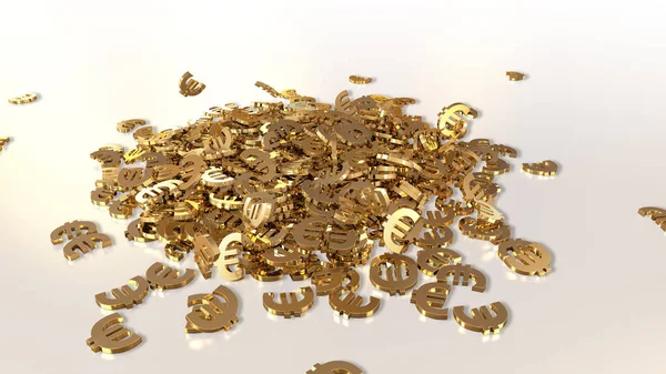 bir yığın halinde toplama euro işaretlerinin 3B oluşturma