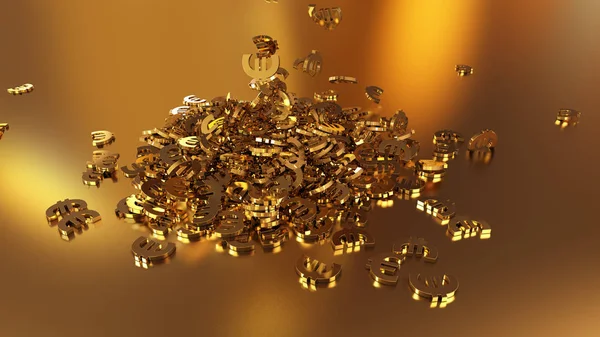 Euro düşen işaretlerinin 3B oluşturma