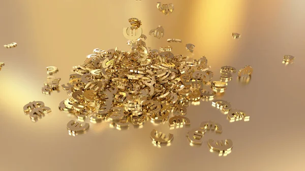 Euro düşen işaretlerinin 3B oluşturma