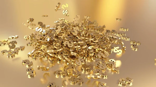 3D render düşen dolar belirtileri.