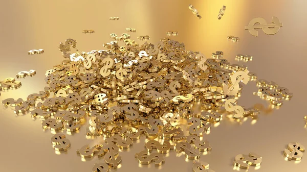 3D render düşen dolar belirtileri.