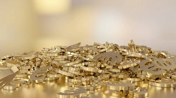 bir yığın halinde toplama euro işaretlerinin 3B oluşturma