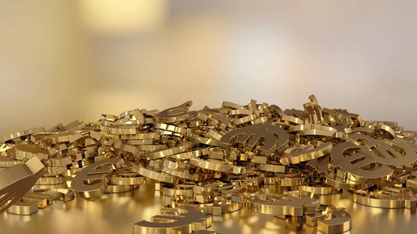 bir yığın halinde toplama euro işaretlerinin 3B oluşturma