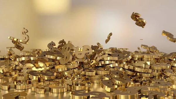 3D render düşen dolar belirtileri.