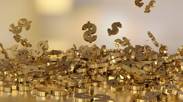 Rendering 3d di segni di caduta di dollari . — Foto Stock