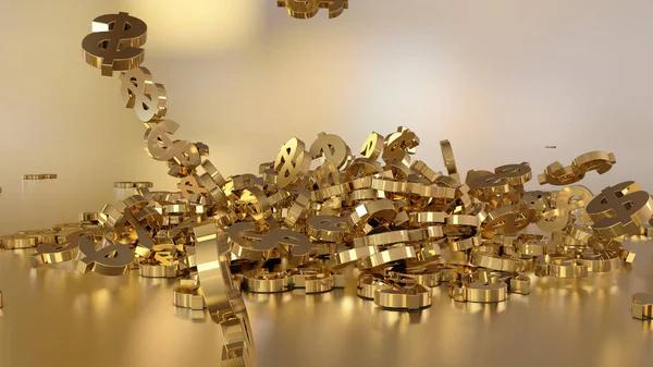 3D render düşen dolar belirtileri.
