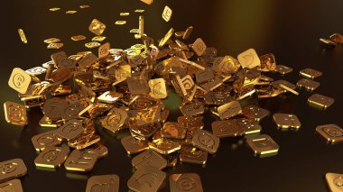 3D render sosyal ağ simgeleri