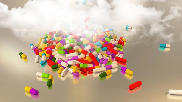 3D rendering tarka orvosi tabletták — Stock Fotó