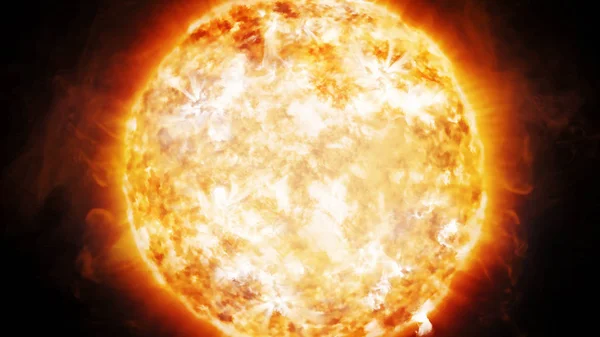 Coronaire emissies in de zon — Stockfoto