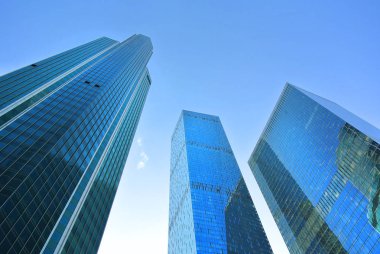 yeni yüksek katlı gökdelenler Moscow City