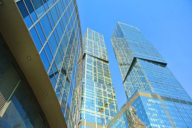 yeni yüksek katlı gökdelenler Moscow City