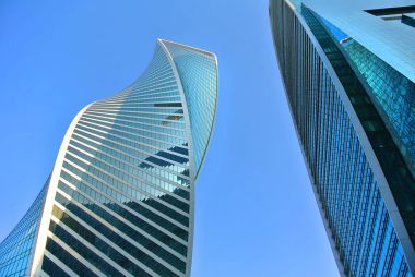 yeni yüksek katlı gökdelenler Moscow City