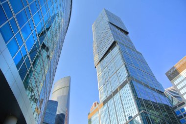 yeni yüksek katlı gökdelenler Moscow City