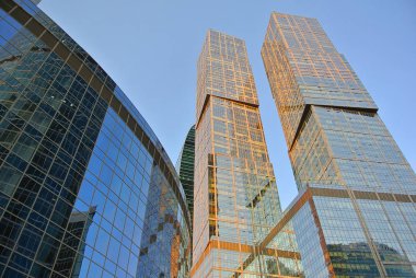 yeni yüksek katlı gökdelenler Moscow City