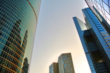 yeni yüksek katlı gökdelenler Moscow City