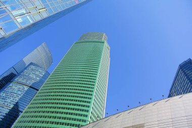 yeni yüksek katlı gökdelenler Moscow City