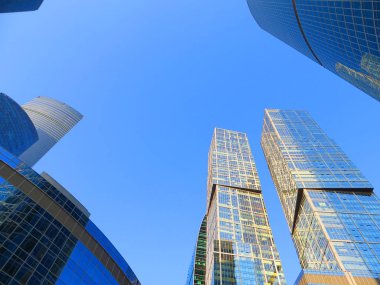 yeni yüksek katlı gökdelenler Moscow City