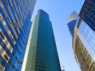 yeni yüksek katlı gökdelenler Moscow City