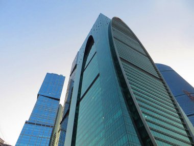 yeni yüksek katlı gökdelenler Moscow City