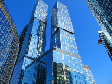 yeni yüksek katlı gökdelenler Moscow City