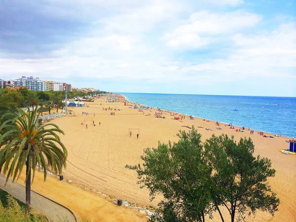 Népszerű strandok a katalán. Spanyolország — Stock Fotó