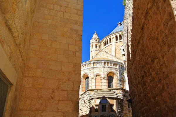 Monasterio de la Asunción de la Santísima Virgen. La abadía católica alemana cerca de las puertas de Sion, Jerusalén. Israel — Foto de Stock