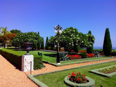 Bahai bahçeleri görünümünü. Haifa turistik. İsrail
