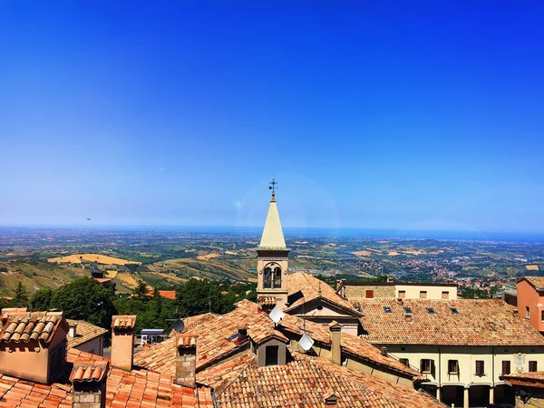 Atração turística do Reino de San Marino. Norte de Itália — Fotografia de Stock