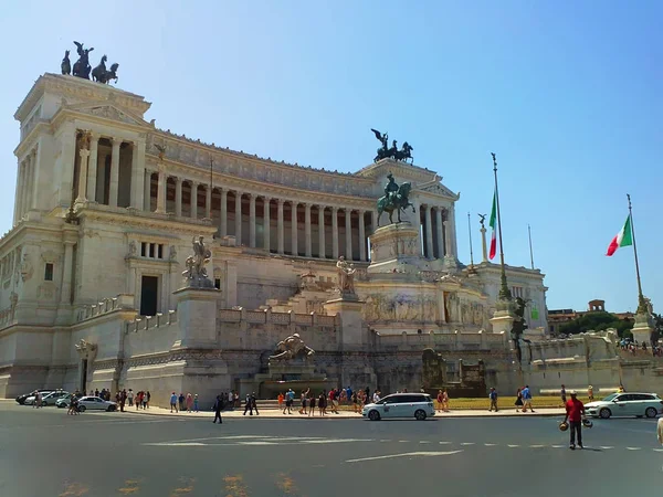Roma 'Daki Victor Emmanuel II Anıtı. İtalya — Stok fotoğraf