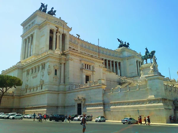 Het Victor Emmanuel II monument in Rome. Italië — Stockfoto