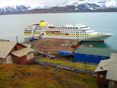 Yatak Barensburg şehir. Norveç. Spitsbergen