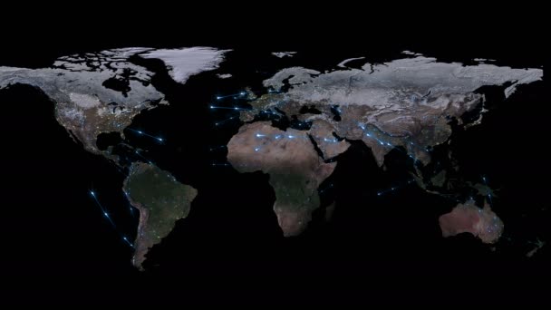 Concetto Astratto Rete Globale Internet Comunicazioni Globali Comunicazioni Commerciali Trasporto — Video Stock