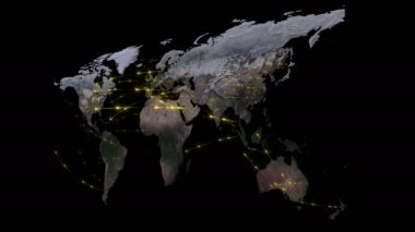 Soyut kavram küresel ağ. Internet ve global iletişim, küresel iş ve toprak taşıma iletişim