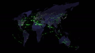 Soyut kavram küresel ağ. Internet ve global iletişim, küresel iş ve toprak taşıma iletişim