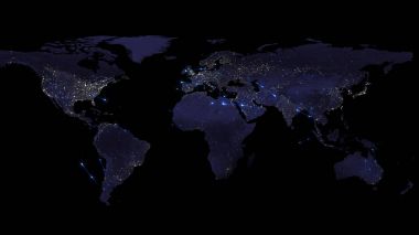 3D render küresel ağ en iyi kavramı Internet, küresel iletişim, iş, trafik akar. Nasa tarafından döşenmiş bu görüntü unsurları