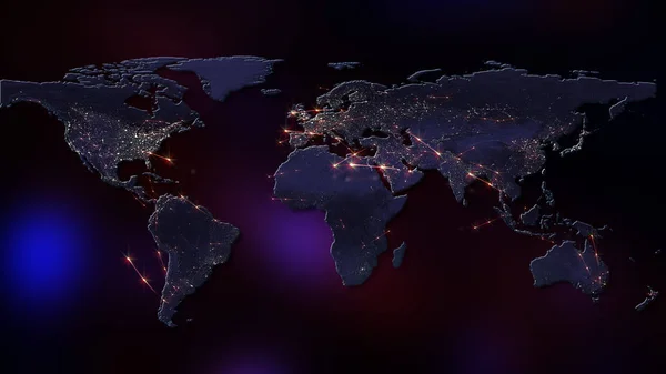 Rendering Best Concept Global Network Internet Global Communication Business Traffic — Stock Photo, Image