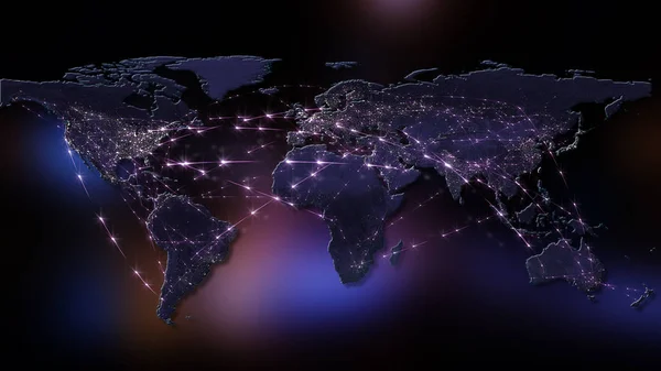 Rendu Meilleur Concept Réseau Mondial Internet Communication Mondiale Les Affaires — Photo