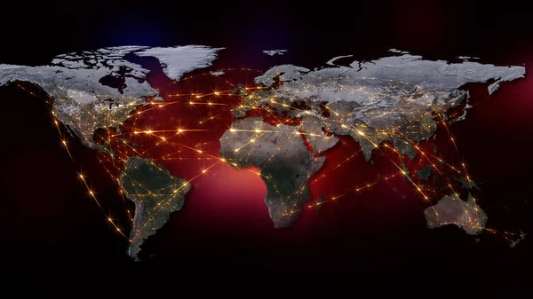 Representación Del Mejor Concepto Red Global Internet Comunicación Global Negocios — Foto de Stock