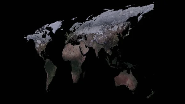 Rendering Planet Earth You Can See Continents Cities Borders Seas — Stock Photo, Image