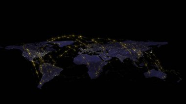 3D render küresel ağ en iyi kavramı Internet, küresel iletişim, iş, trafik akar. Nasa tarafından döşenmiş bu görüntü unsurları