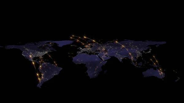 Renderowania Najlepszych Koncepcji Globalnej Sieci Internet Globalnej Komunikacji Biznes Ruch — Zdjęcie stockowe