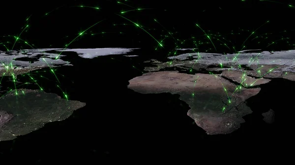 Render Küresel Iyi Kavramı Internet Küresel Iletişim Trafik Akar Nasa — Stok fotoğraf