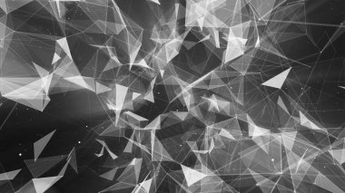 Pleksus temelinde 3D işleme arka plan. Teknolojik yüzeyler bir futuristik geometrik ve bilimsel geçmişi olan iç içe geçmiş bulunmaktadır